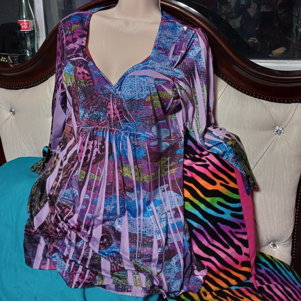 Colorful Y2K style blouse